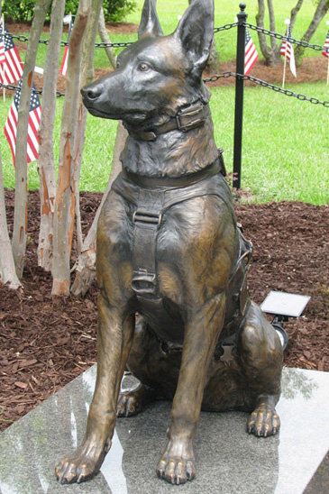 SOF K9 Bronze Custom Bronze Memorial Statue by Lena Toritch