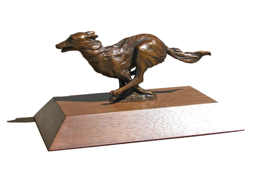 Custom Bronze Hound Portrait trophy by Lena Toritch