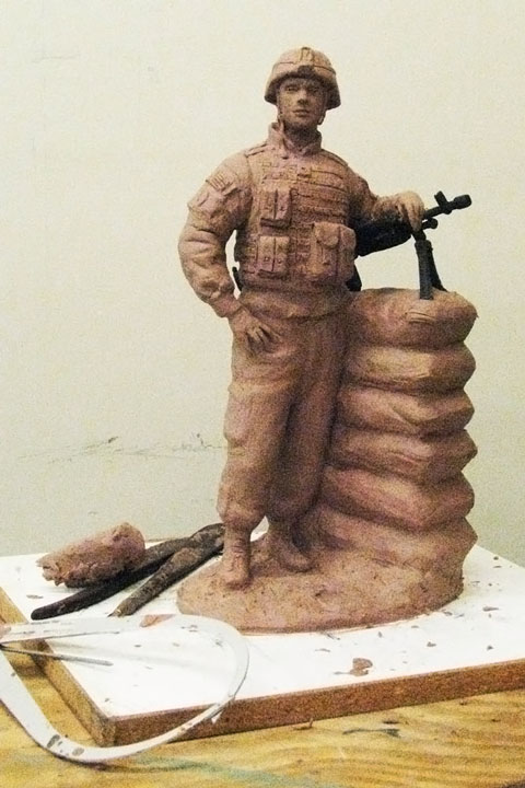 John Borbonus small scale model clay