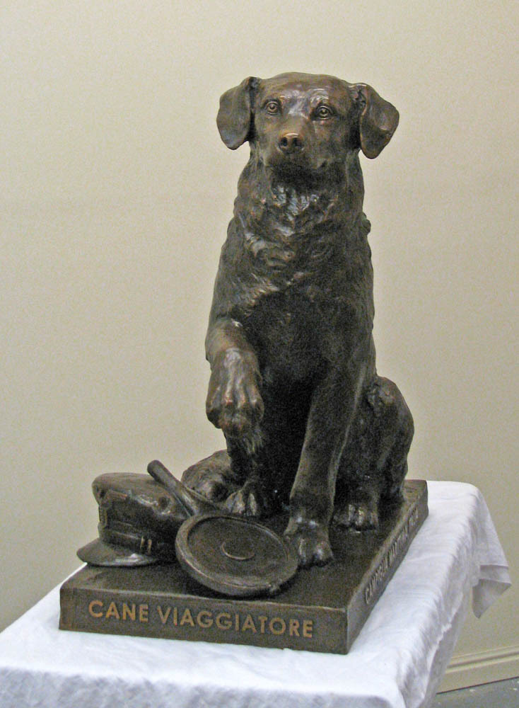 Custom bronze dog portrait