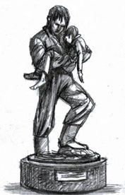 Rodney Badger Statue Sketch by Lena Toritch