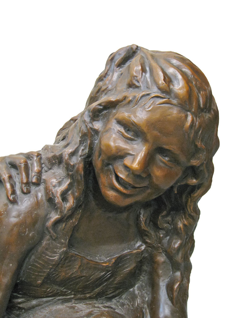 bronze child portrait sculpture by Lena Toritch