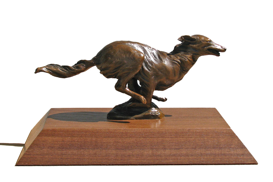custom bronze dog trophy by Lena Toritch