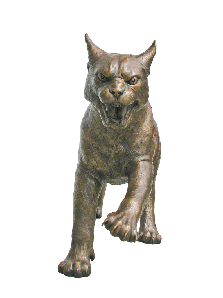 Wildcat Mascot Custom Bronze Statue