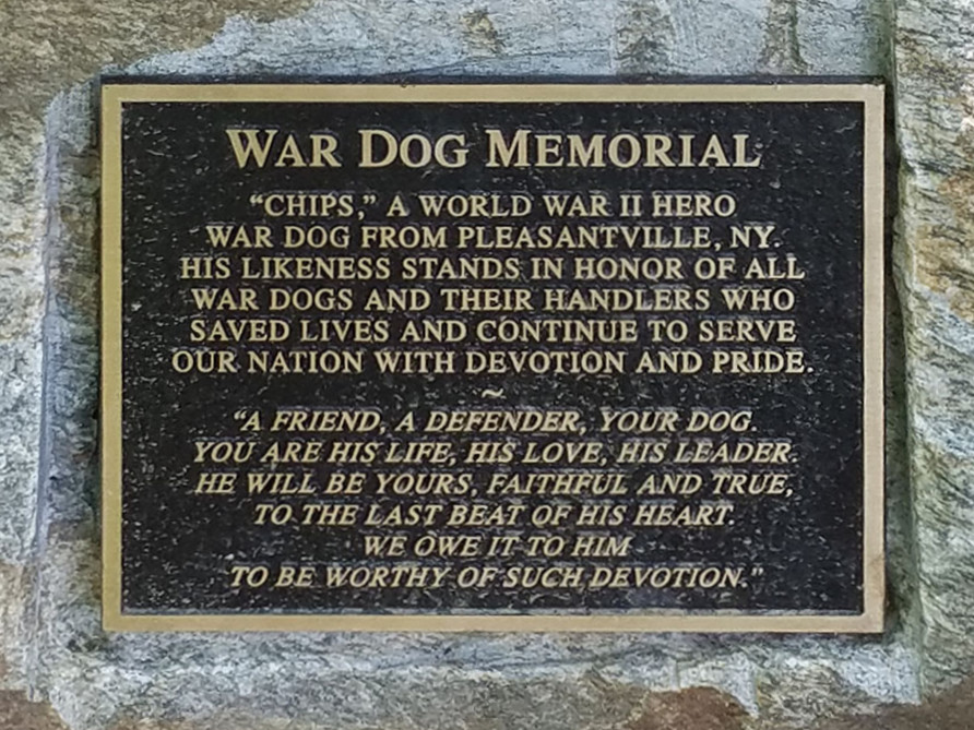 Chips War Dog bronze plaque